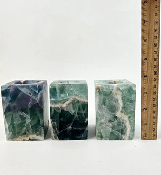 Fluorite Crystal Candle Holder - AA Grade