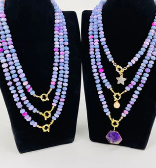 Lavender Opal Candy Necklace