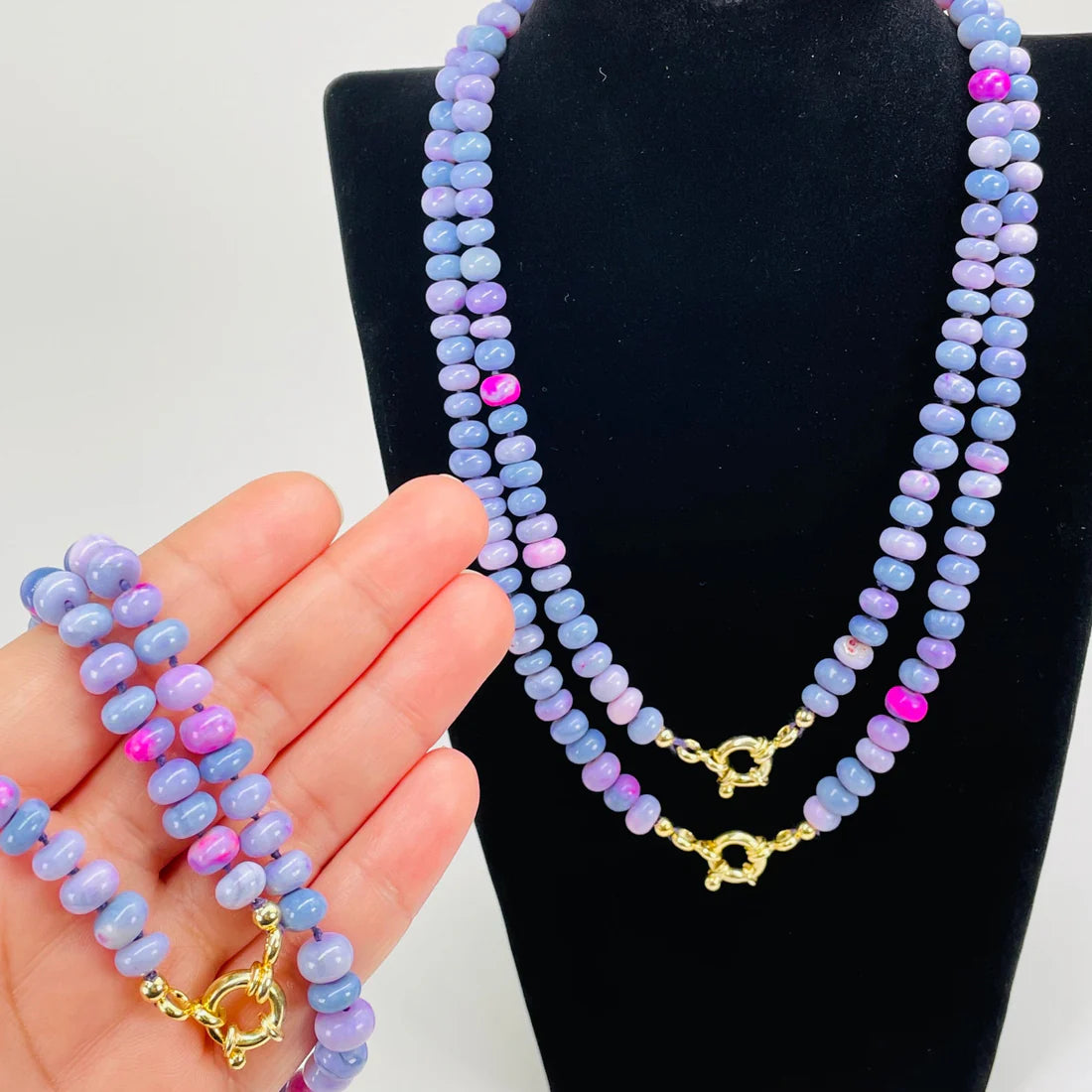 Lavender Opal Candy Necklace